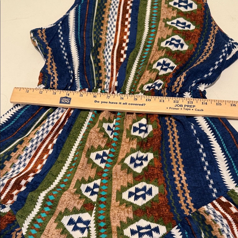 New Aztec Geometric Multicolor Pattern Open Back … - image 6